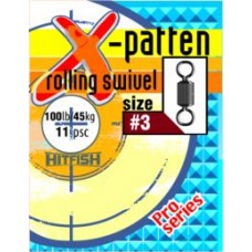 ВЕРТЛЮГИ HITFISH X-PATTEN ROLLING SWIVEL #06 25кг
